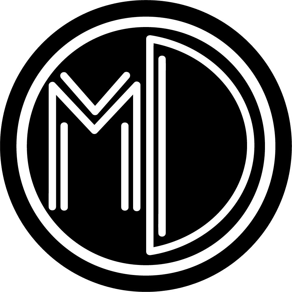 The light colour pallette of Morgan Daley's Logo